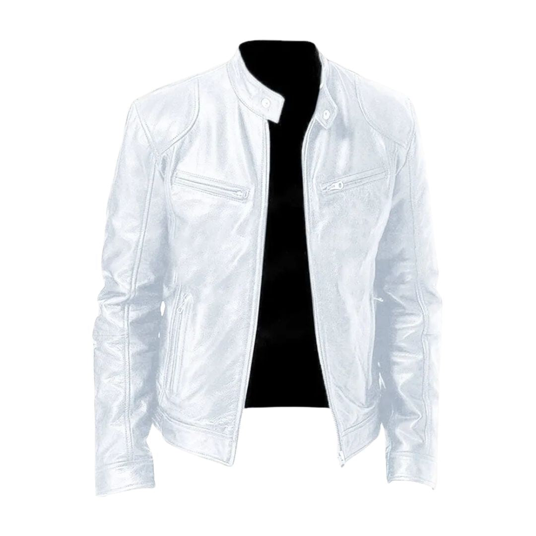 Veste en cuir décontractée Laluna® pour hommes, style casual, de Danoir Paris, visible en détail sur la photo 14.