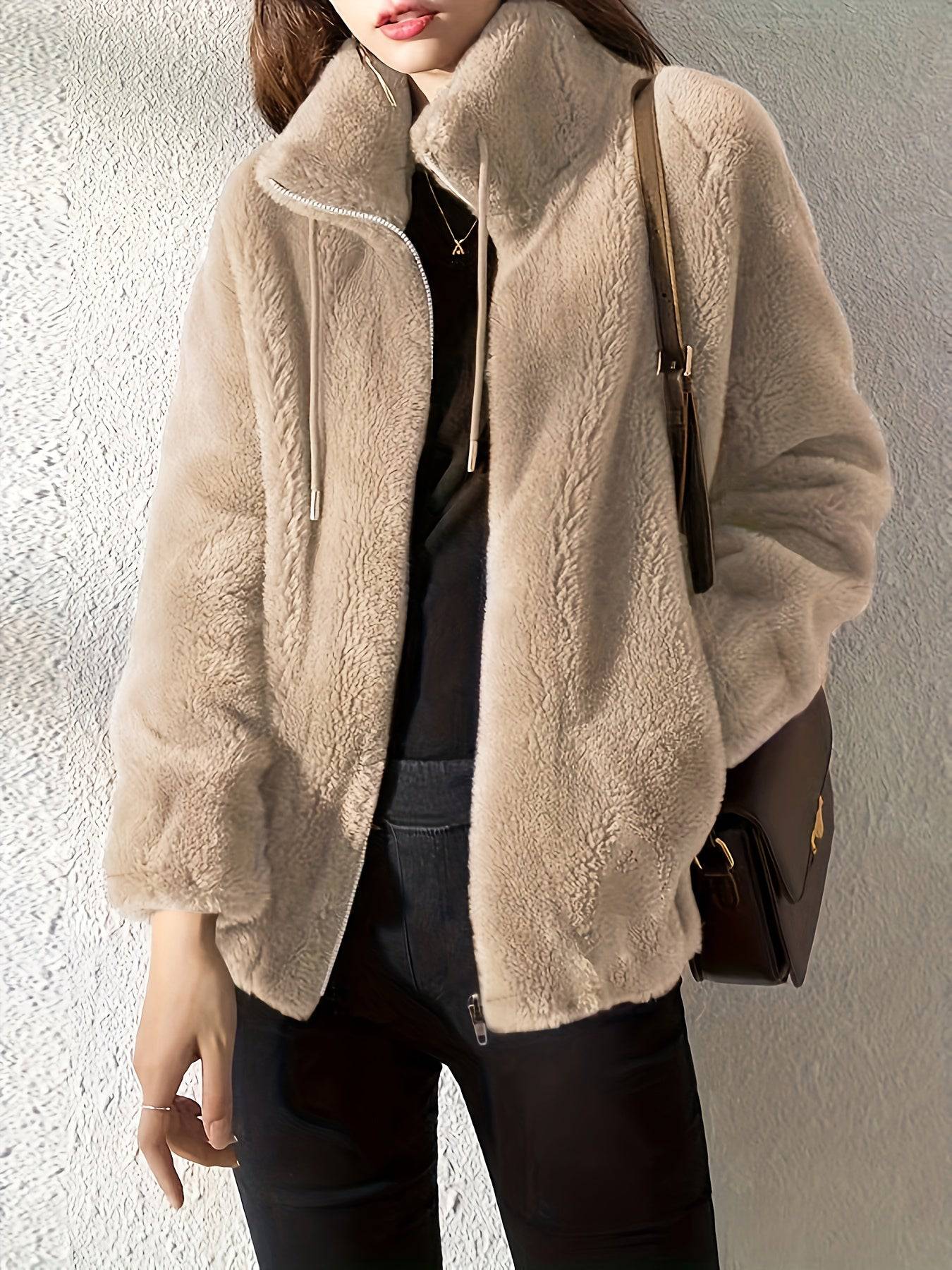 Veste zippée confortable Danoir Paris Avelora FR1096, tissu doux, design décontracté, idéale pour le quotidien.