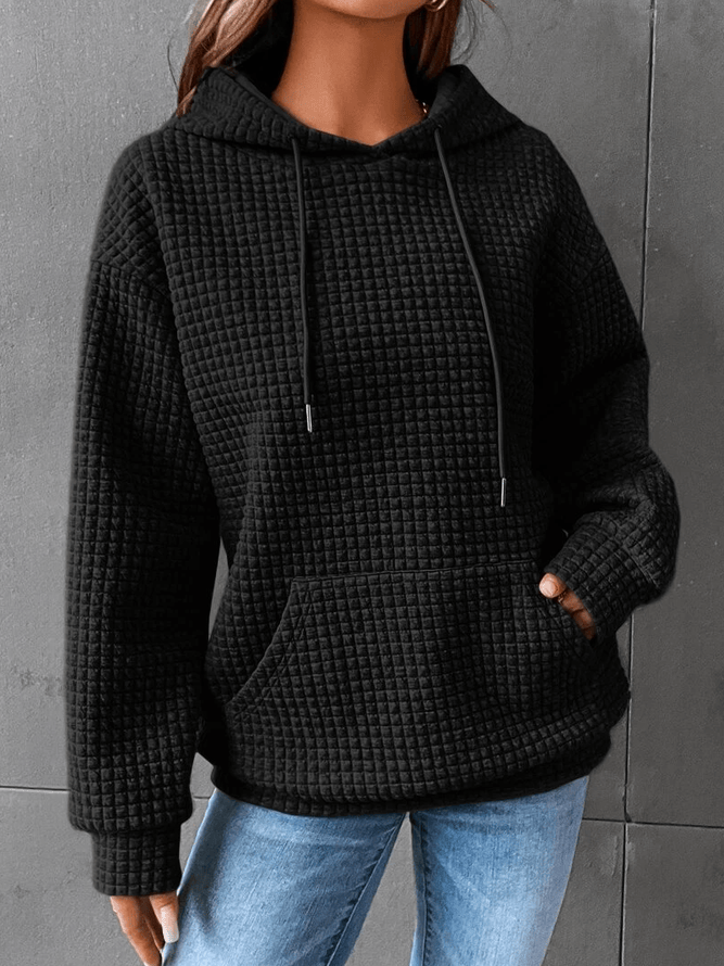 Sweatshirt d'hiver Molly de Danoir Paris, confortable, en molleton gris avec capuche et manches longues.