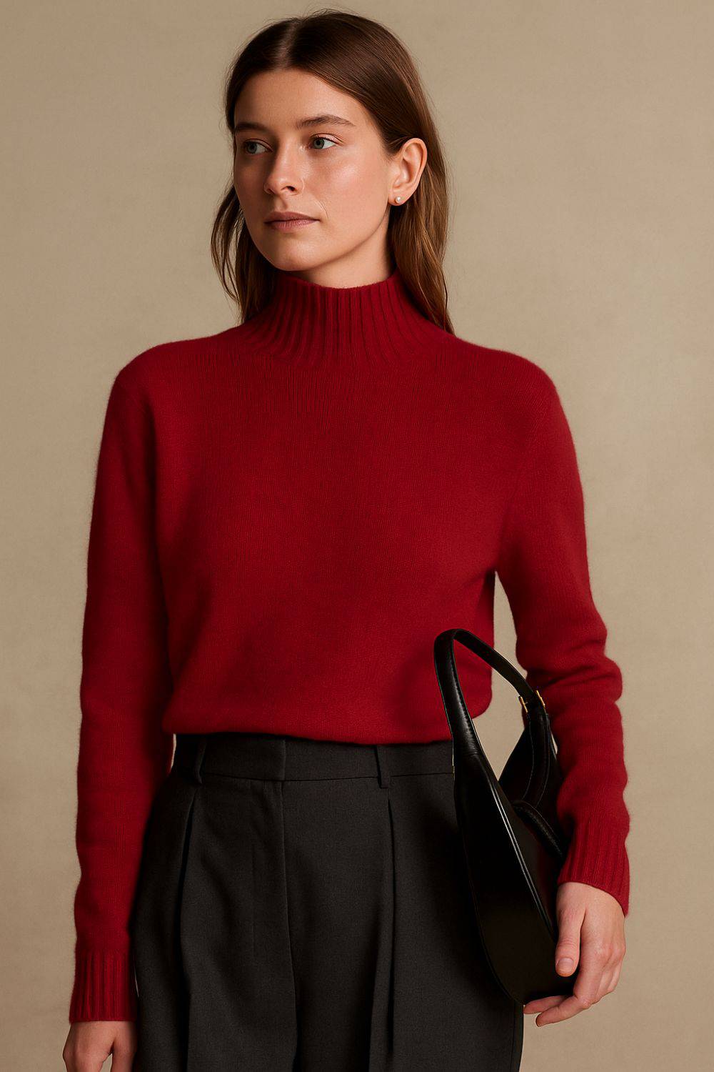 Col montant en cachemire Léonne de Danoir Paris, douceur et élégance pour un look chic et confortable.