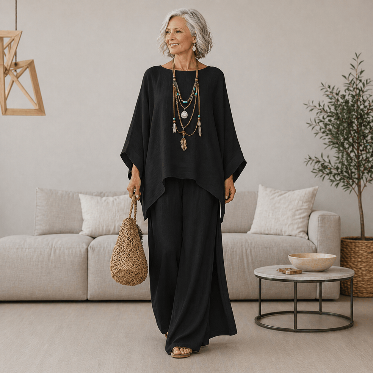 Ensemble de luxe Celeste™ de Danoir Paris, collection élégante en 5 couleurs, présenté sur mannequin féminin.
