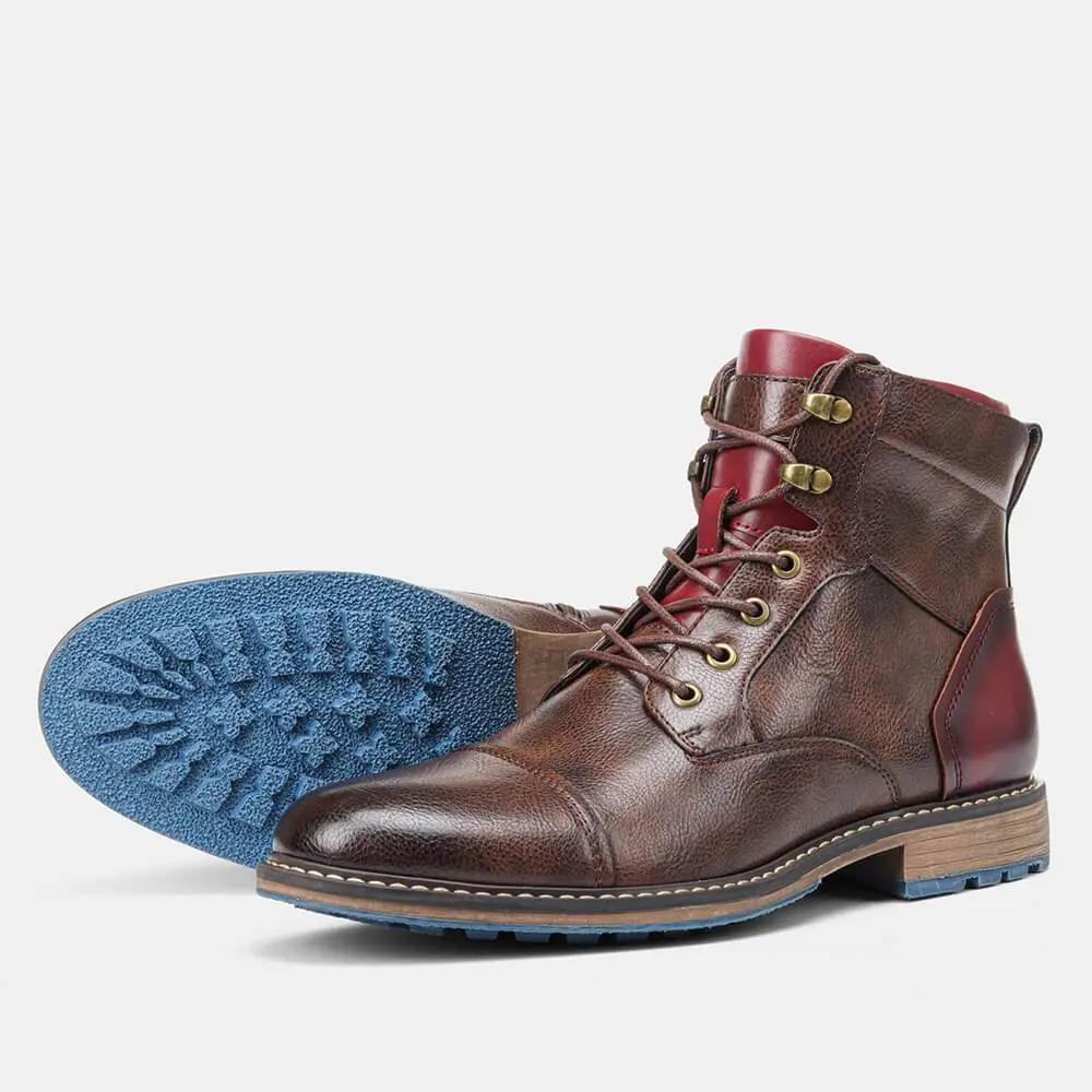 Bottes Oxford en cuir Dawson™ de Danoir Paris, modèle en taille 38, avec lacets et semelle en cuir élégante.