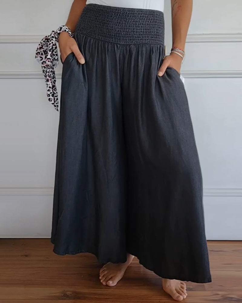 Pantalons confortables printaniers Pharsey gris de Danoir Paris, style décontracté et tissu léger pour le printemps.