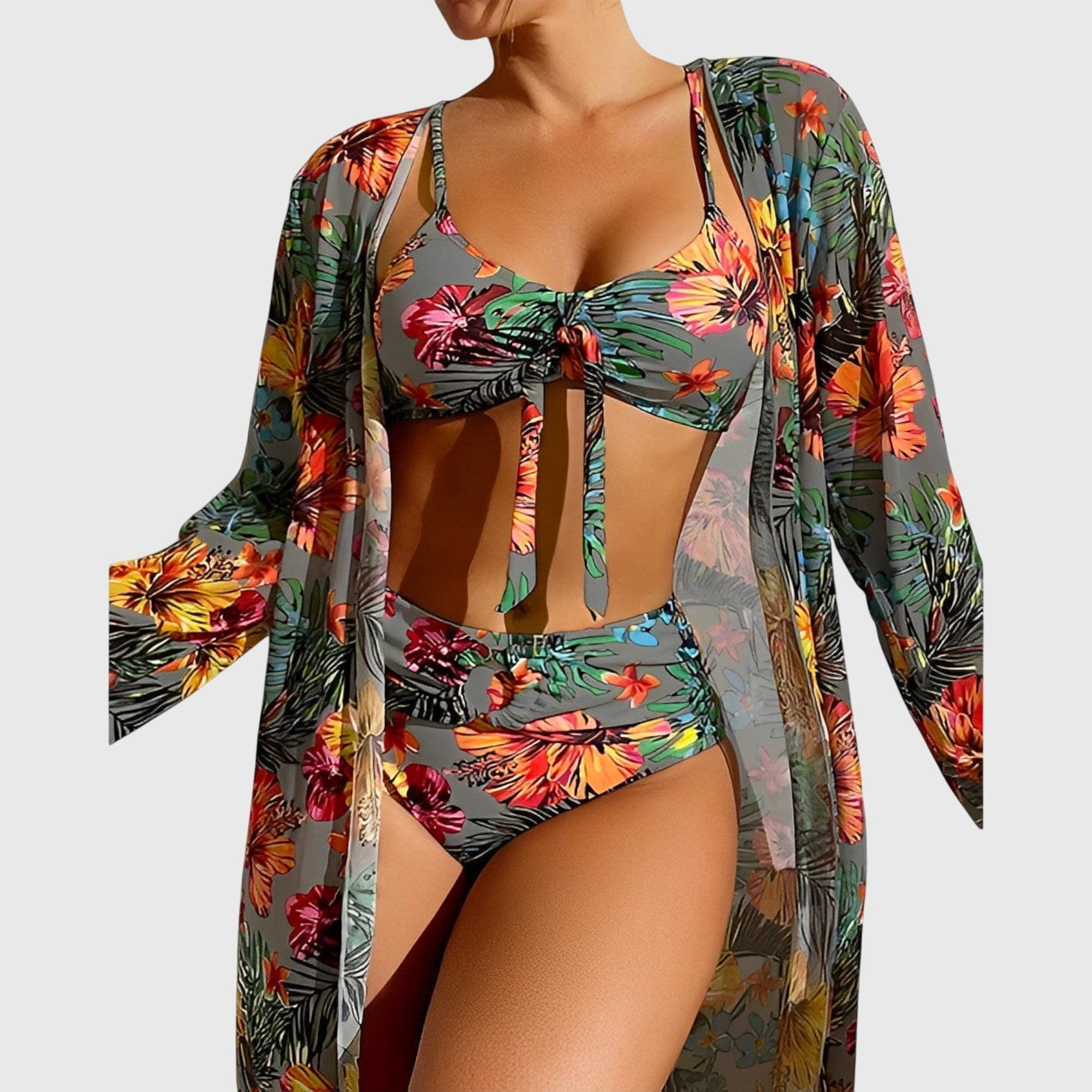 Ensemble de bikini Luna blanc de Danoir Paris, avec haut et bas assortis, pour un look élégant à la plage ou à la piscine.