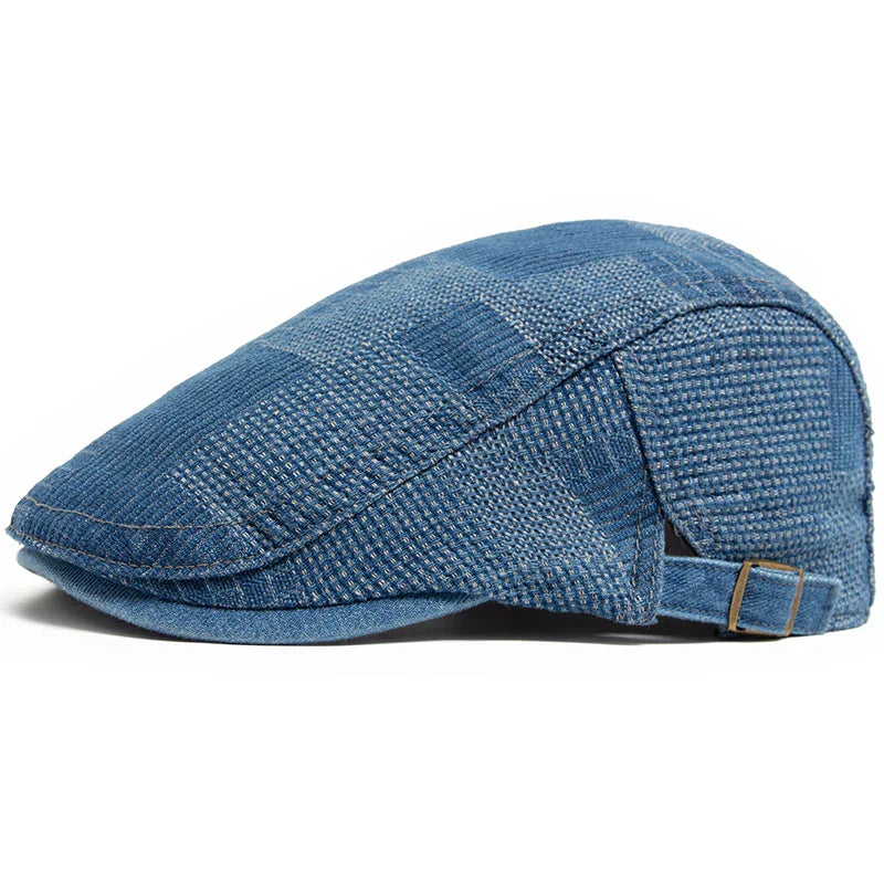 Casquette Bloom™ en denim bleu pour homme de Danoir Paris, style décontracté et tendance, vue de face.