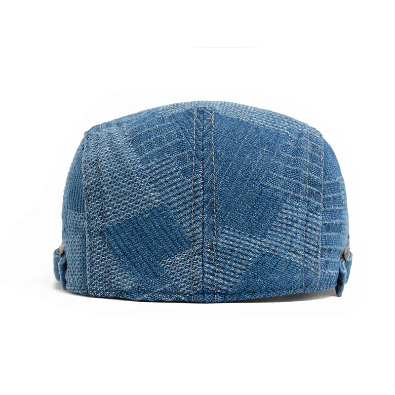 Casquette homme Bloom™ en denim bleu de Danoir Paris, style décontracté et tendance, vue de face.