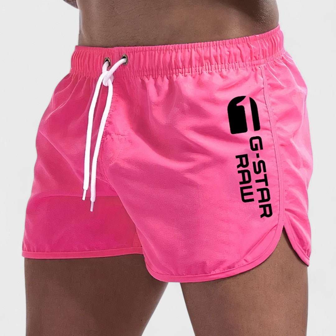 Maillot de bain court pour hommes Danoir Paris Laluna® en bleu, tissu léger et confortable, parfait pour la plage ou la piscine