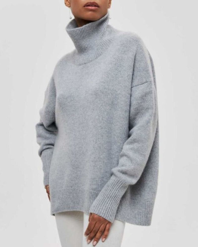 Pull roulé Danoir Paris Evy en bleu clair, mode confortable et chic, tissu doux et élégant pour un style décontracté.