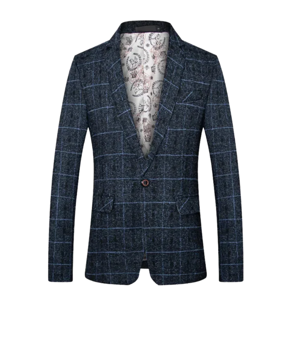 Blazer professionnel pour hommes Danoir Paris en tissu bleu marine, style élégant et moderne, porté sur un mannequin.