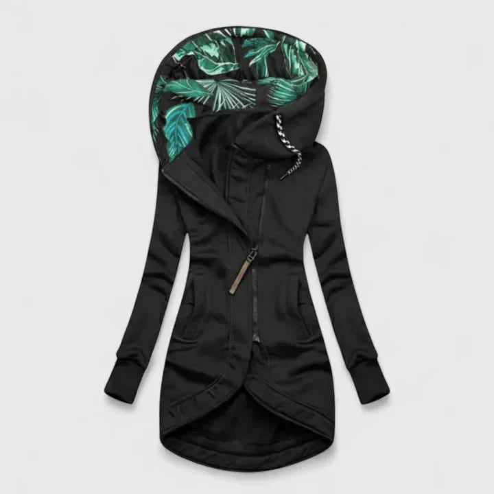 Veste confortable Danoir Paris Annalysiah en tissu bleu marine, style décontracté et ajusté, vue de face sur fond blanc.