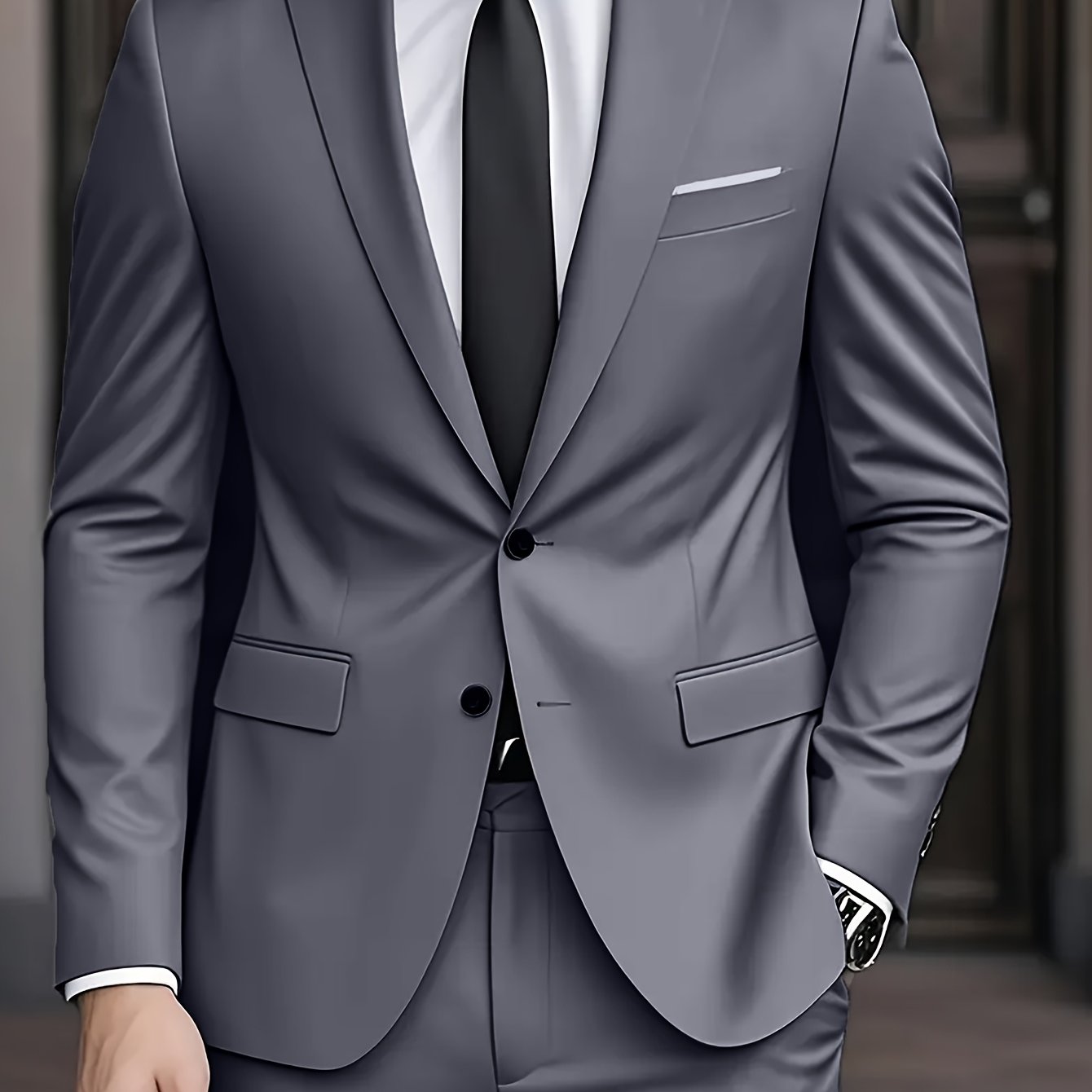 Costume moderne pour homme Danoir Paris en bleu marine, veste et pantalon élégants, look chic et contemporain.