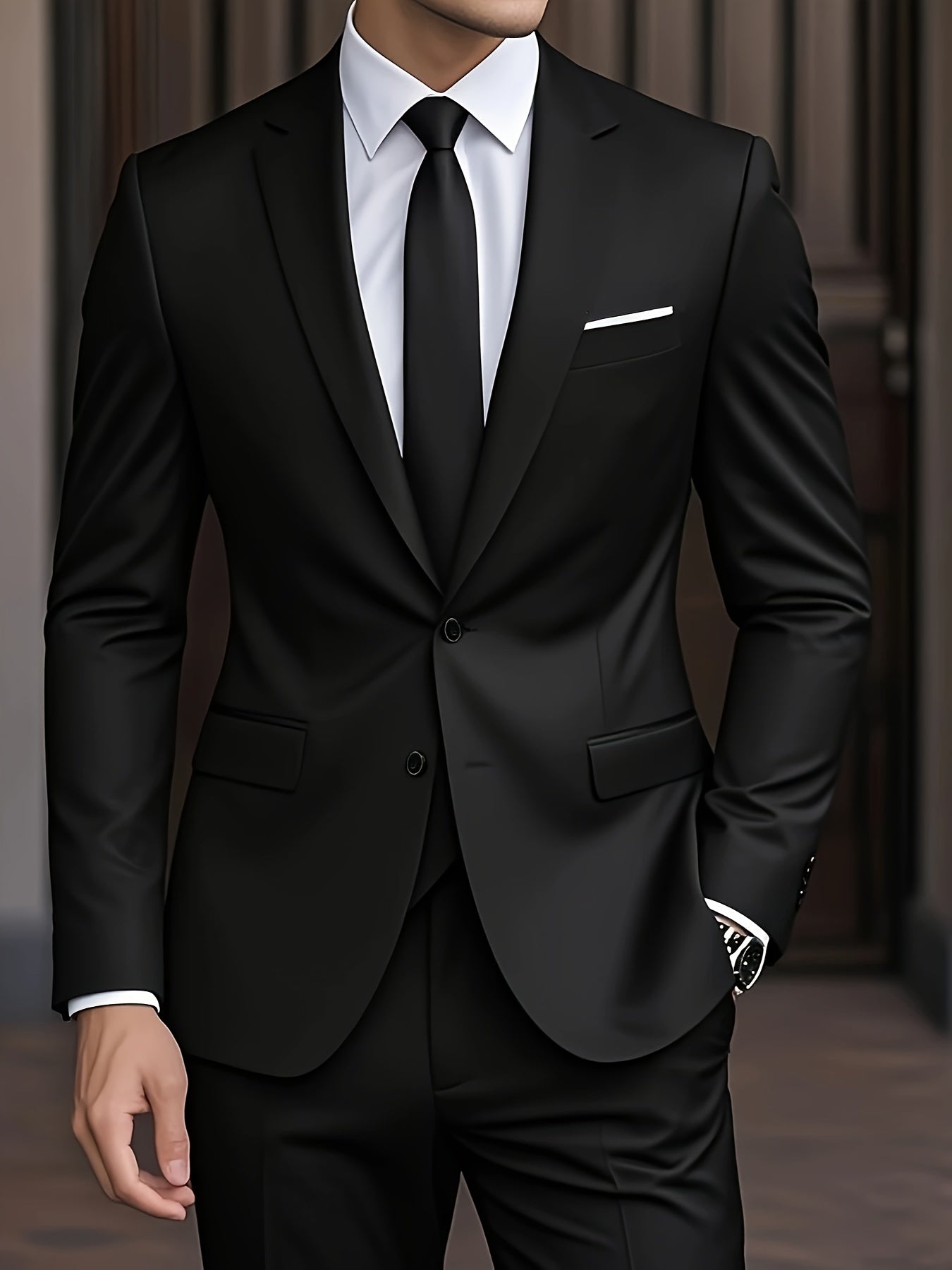 Costume moderne pour homme Danoir Paris en bleu marine, veste ajustée avec détails élégants, style contemporain.
