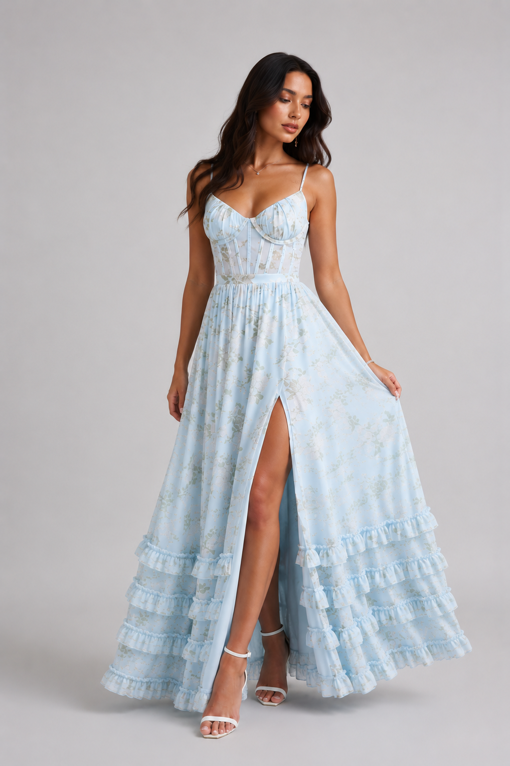 Violetta Danoir Paris, silhouette sussurrante, soutien-gorge en bleu XS avec détails délicats et design élégant.