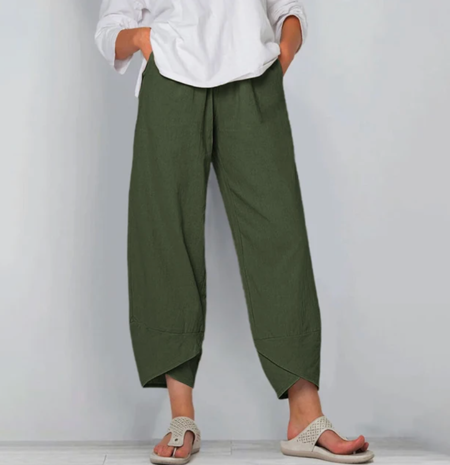 Pantalons légers Danoir Paris Riley en kaki, pantalon pour homme, coupe confortable et style décontracté.