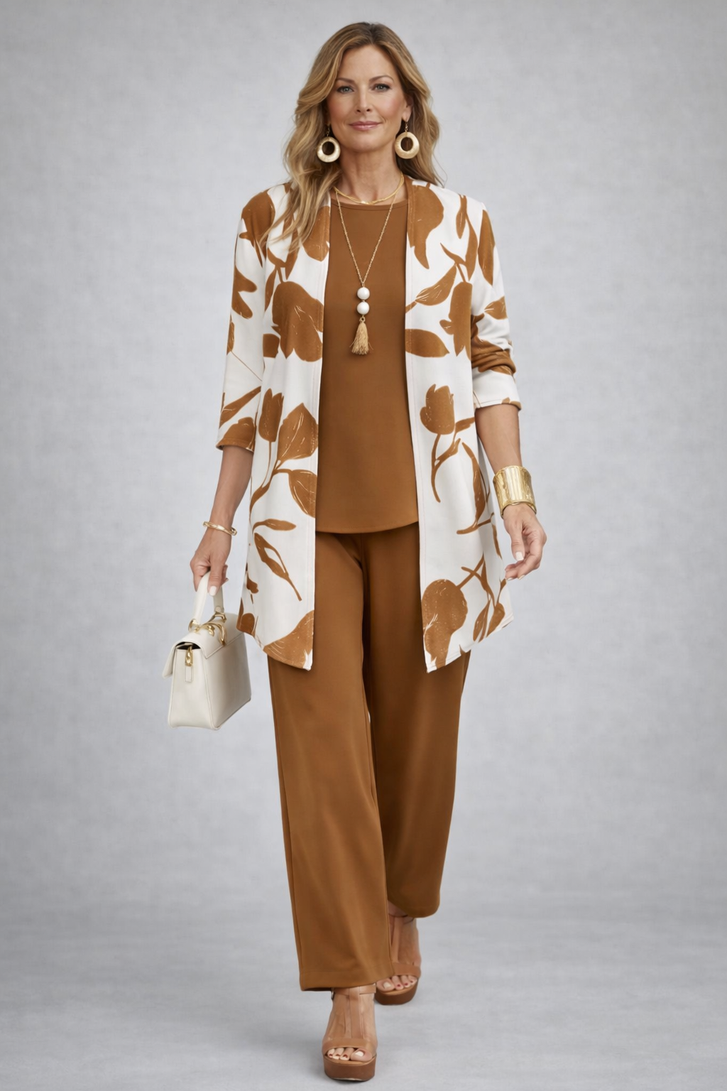 Ensemble de 3 pièces Esmeray de Danoir Paris, sous-vêtements marron avec détails élégants, visibles sur l'image.