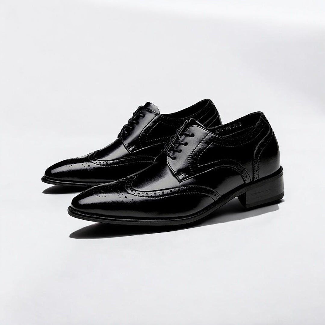 Chaussure homme élégante Danoir Paris Santorini en brun avec semelle réhaussante de 6 cm, finition raffinée et style sophistiqué.