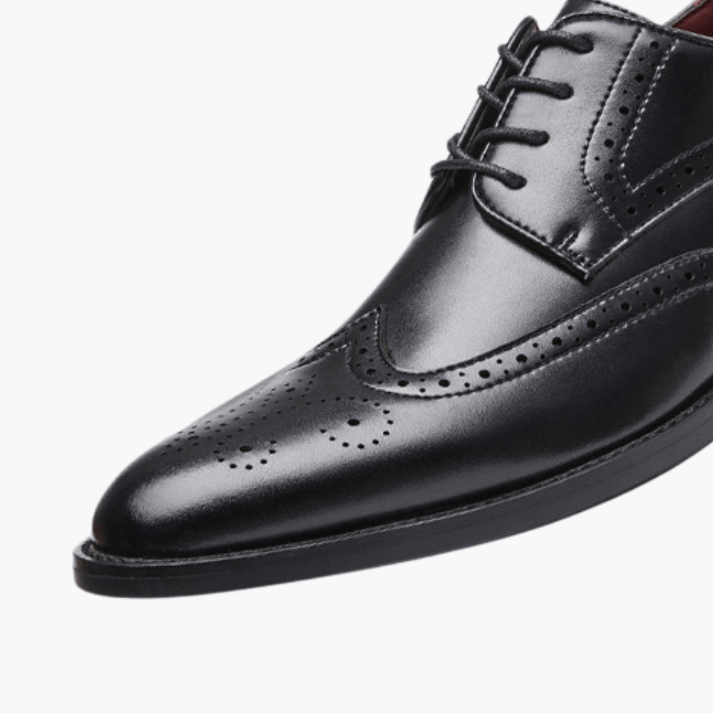 Chaussure homme élégante Danoir Paris Santorini en brun avec semelle rehaussante de 6 cm, vue de face.