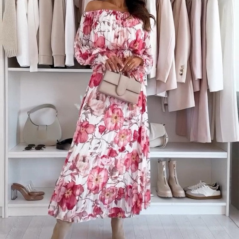 Ensemble floral d'été Williane de Danoir Paris, vêtement élégant avec motifs floraux roses.
