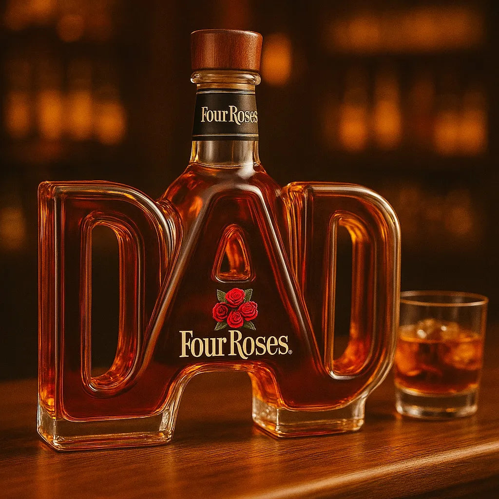 Carafe à whisky Danoir Paris Édition Fête des Pères, en verre transparent avec design élégant, idéale pour servir le whisky.