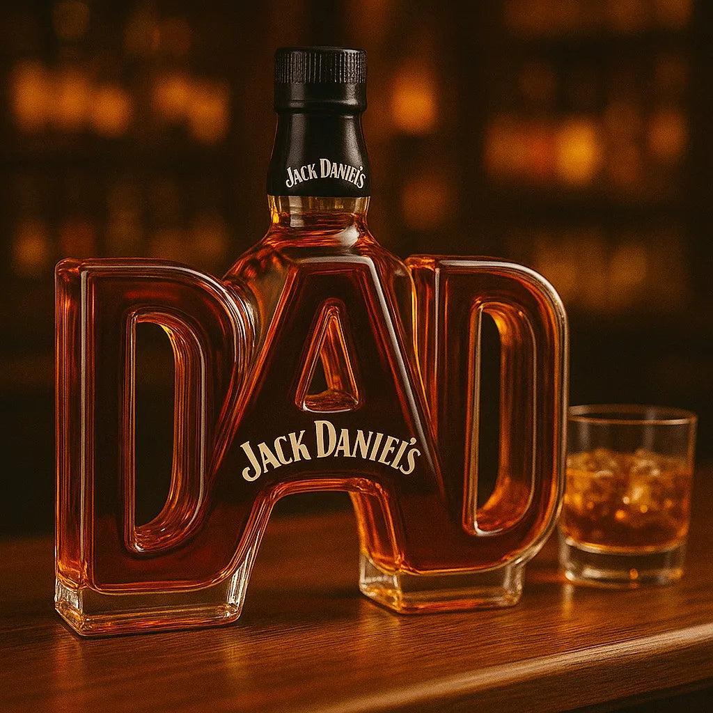 Carafe à whisky Danoir Paris édition Fête des Pères, transparente avec design élégant pour servir le whisky.