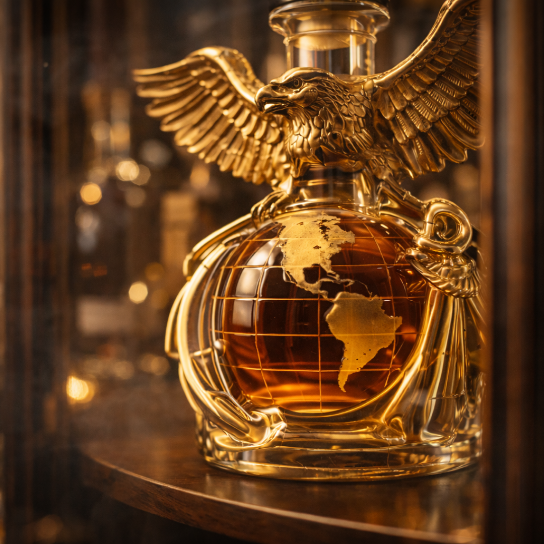 Carafe à whisky Danoir Paris Édition Aquila en verre transparent avec bouchon élégant, idéale pour servir et conserver le whisky.