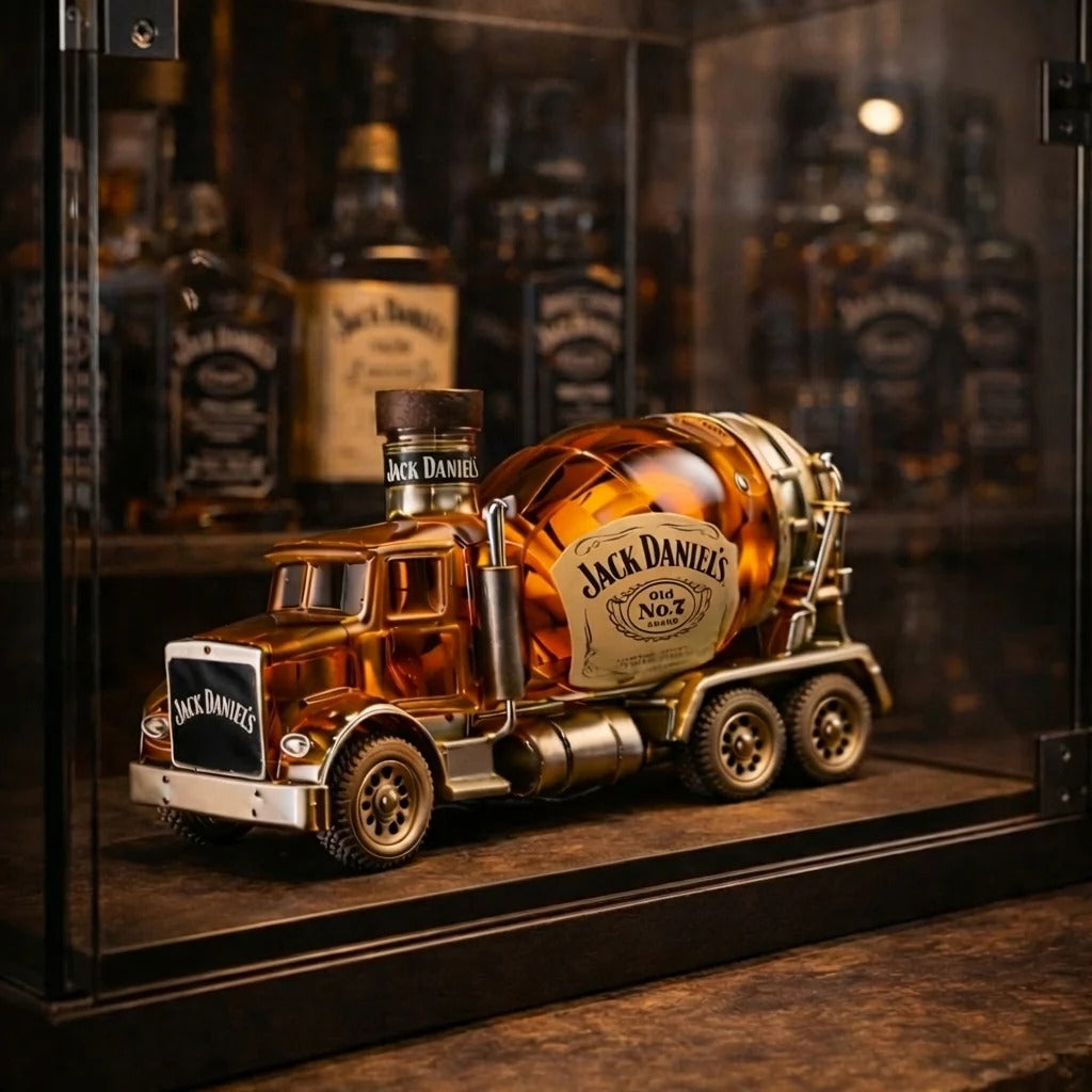 Carafe à whisky Danoir Paris, édition Camion, en verre transparent avec design de camion, idéale pour servir le whisky.