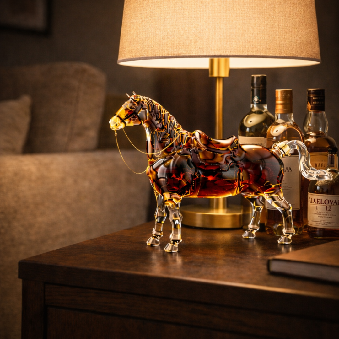 Carafe à whisky Danoir Paris Édition Konna avec design élégant en verre transparent.