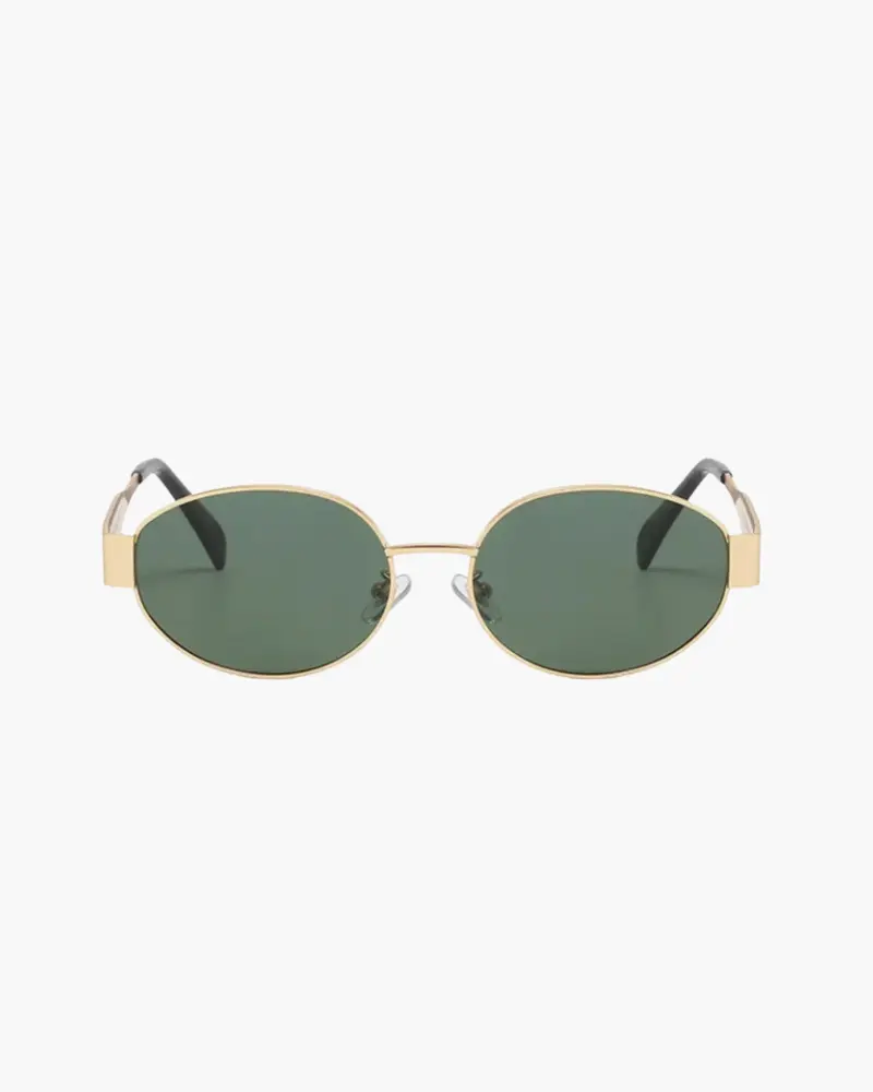 Lunettes de soleil Émeraude Danoir Paris avec monture en acétate et verres teintés verts.