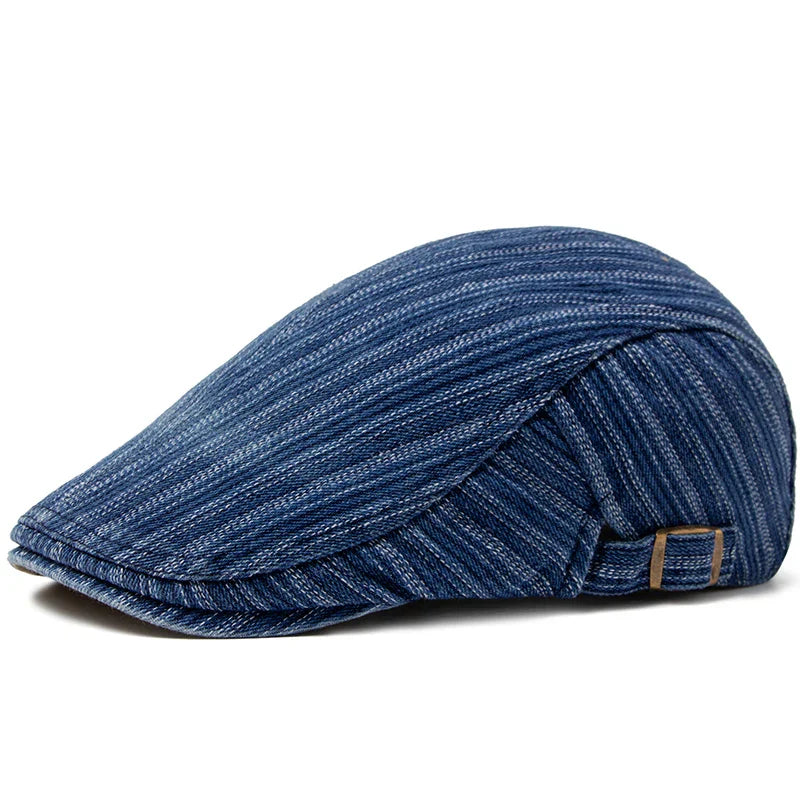 Casquette élégante pour hommes Bloom™ de Danoir Paris en tissu bleu foncé, style moderne et chic.