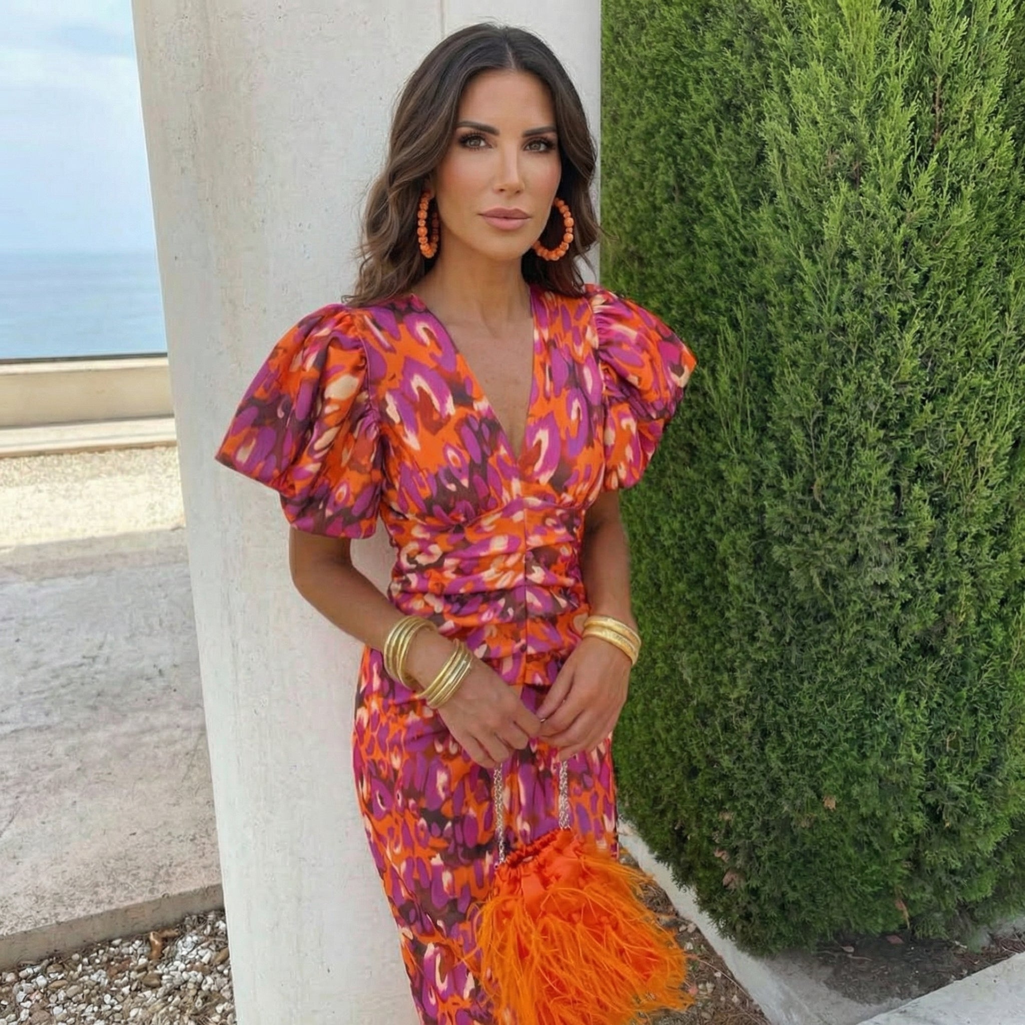 Robe d’été élégante Danoir Paris Ani en violet et bleu, légère et stylée, avec détails raffinés pour une silhouette chic.