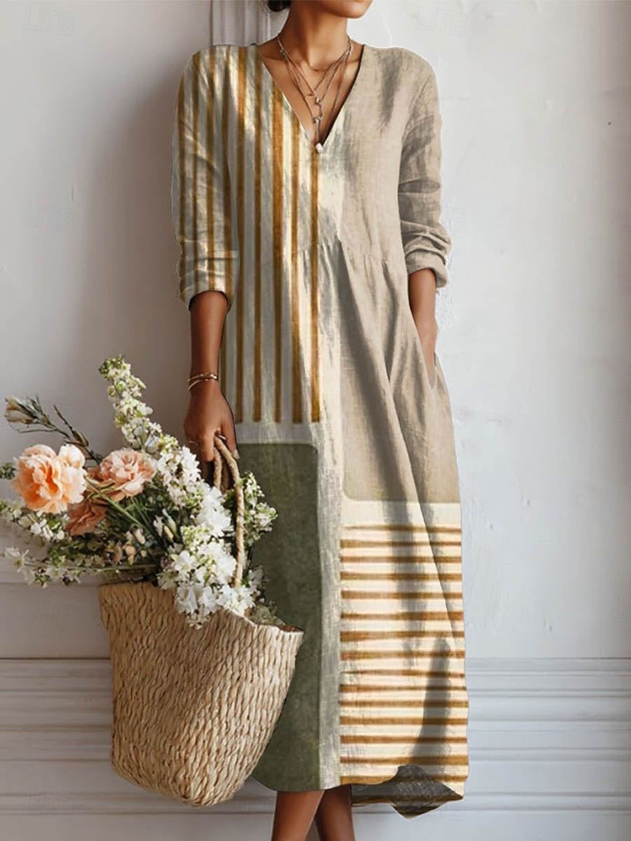 Robe de confort quotidien Dilara™ de Danoir Paris en gris, douce et décontractée, portée sur un mannequin.