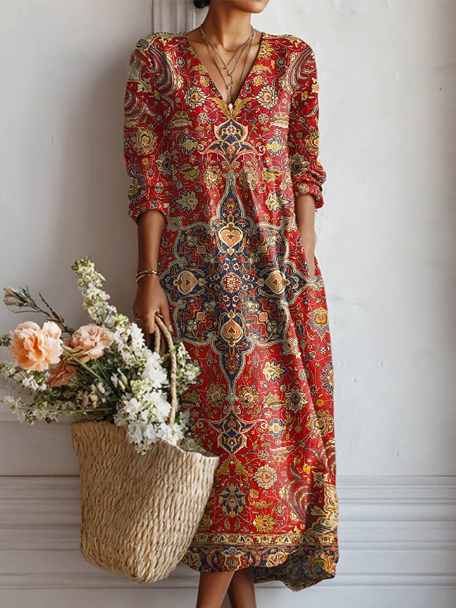 Robe de confort quotidien Diva™ rouge de Danoir Paris, vêtement décontracté et élégant pour un look confortable.