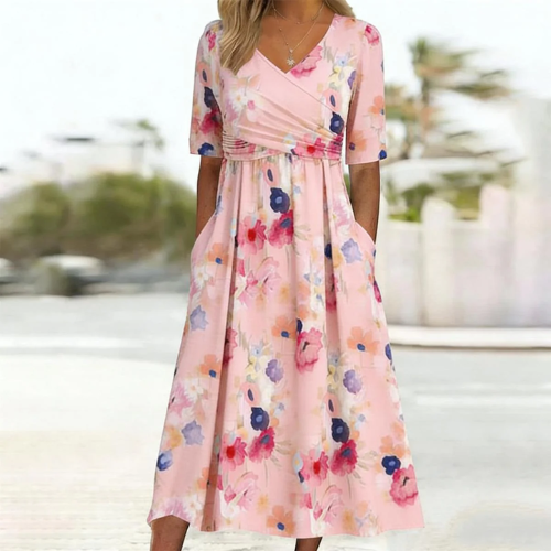Robe confortable quotidienne Sofie de Danoir Paris, multicolore, tissu doux et ample pour un style décontracté.