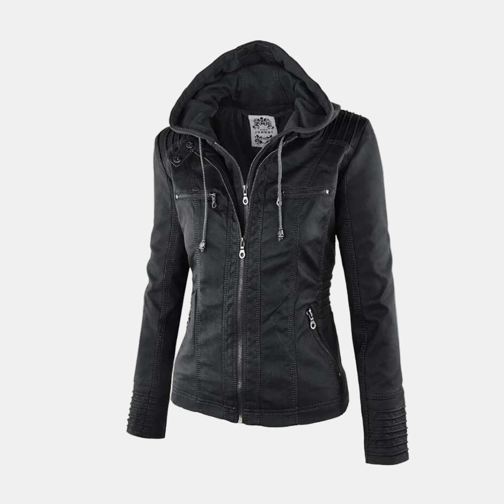 Veste chic et élégante Carmen de Danoir Paris en brun clair, style féminin, tissu léger, vue de face avec détails de couture.