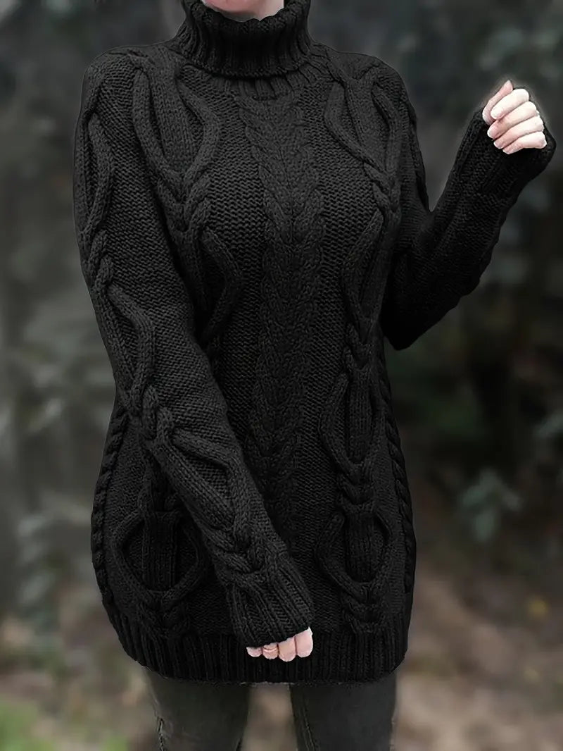 Robe turtleneck élégante de Danoir Paris, modèle Narda, en cramoisi, taille XS, tissu fluide et sophistiqué.