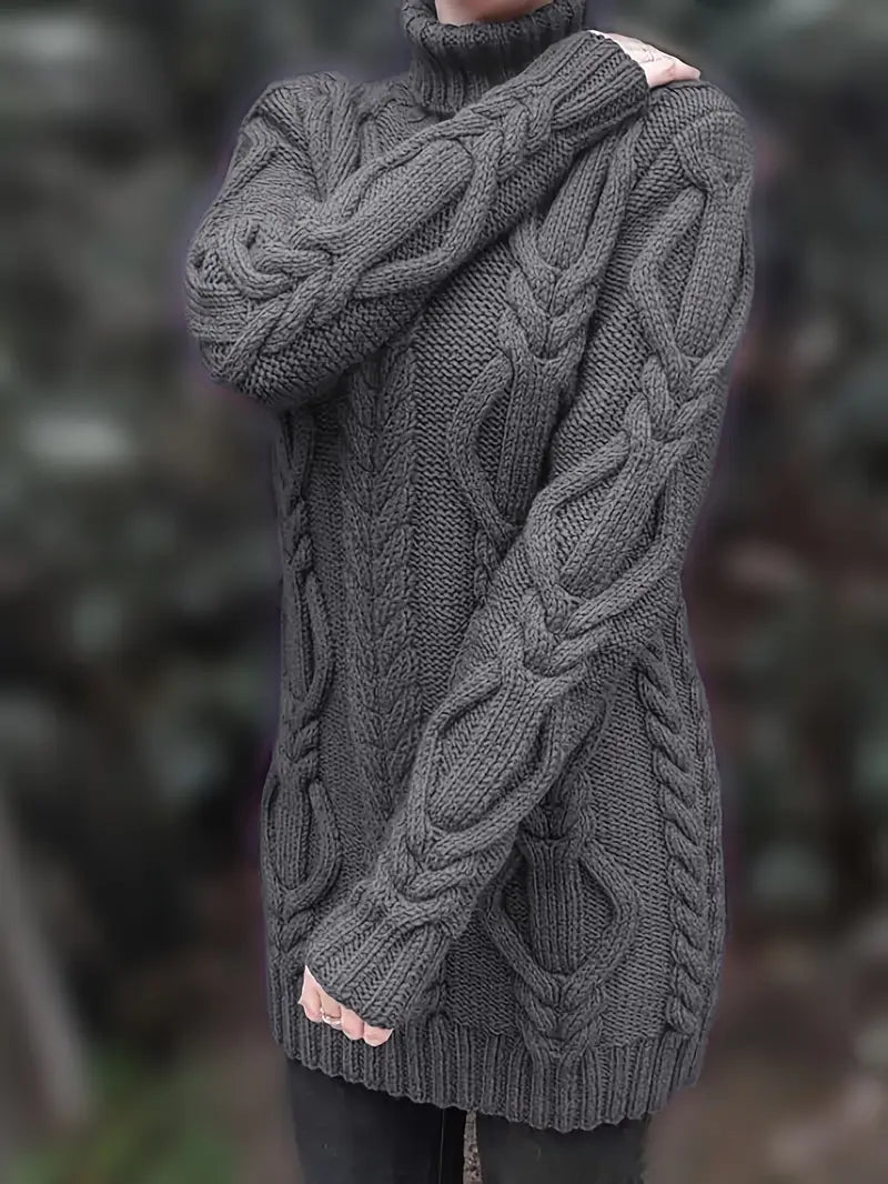 Robe turtleneck élégante Narda de Danoir Paris en cramoisi, taille XS, tissu fluide et sophistiqué.