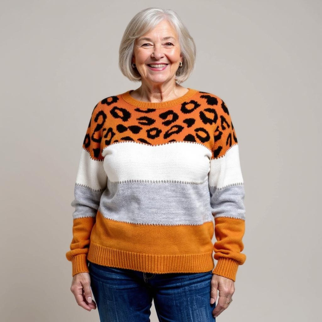Pull Pascalina Danoir Paris en léopard gris, confortable et tendance, pour un look décontracté et stylé.