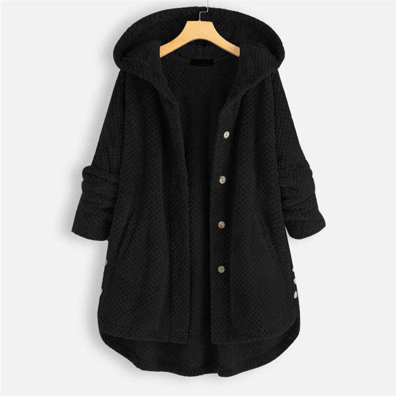 Manteau d'hiver chic Jesse de Danoir Paris en noir, coupe élégante, tissu chaud et sophistiqué, pour femmes.
