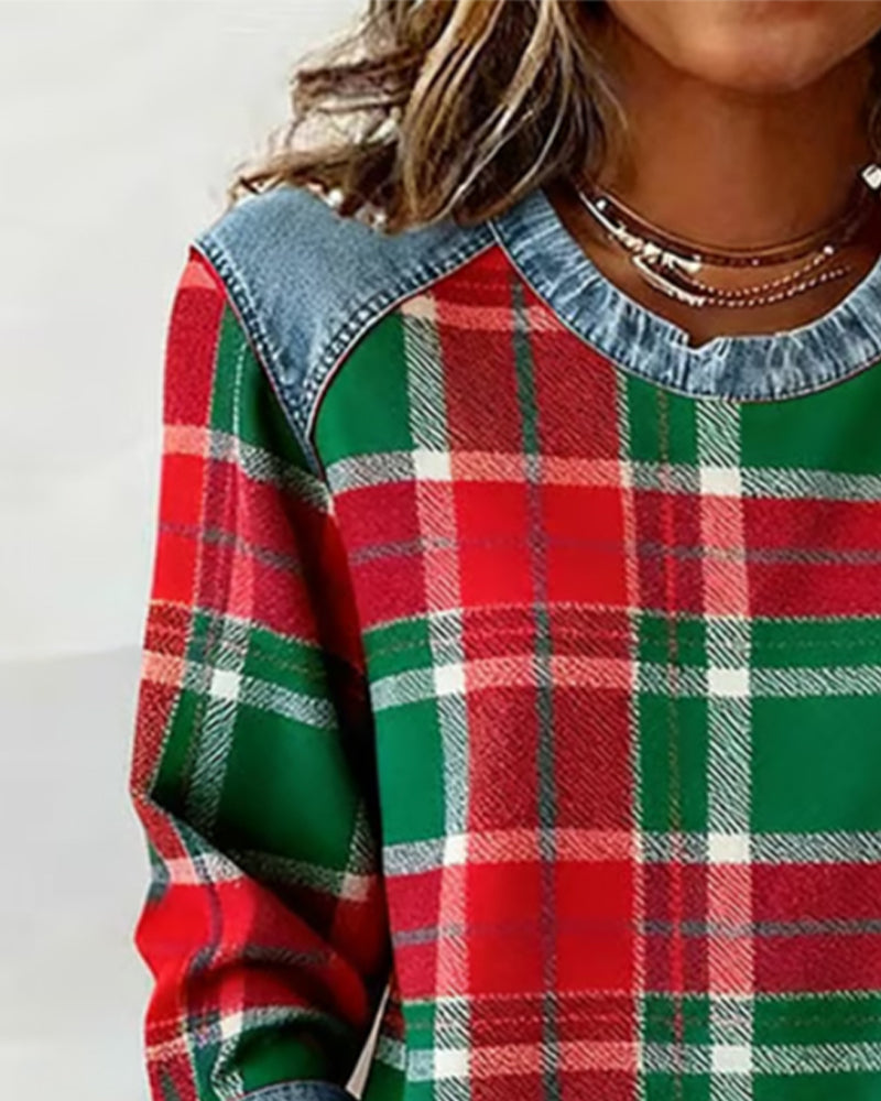 Sweatshirt patchwork orange Célia de Danoir Paris, modèle FR1165, avec motifs audacieux et style décontracté.