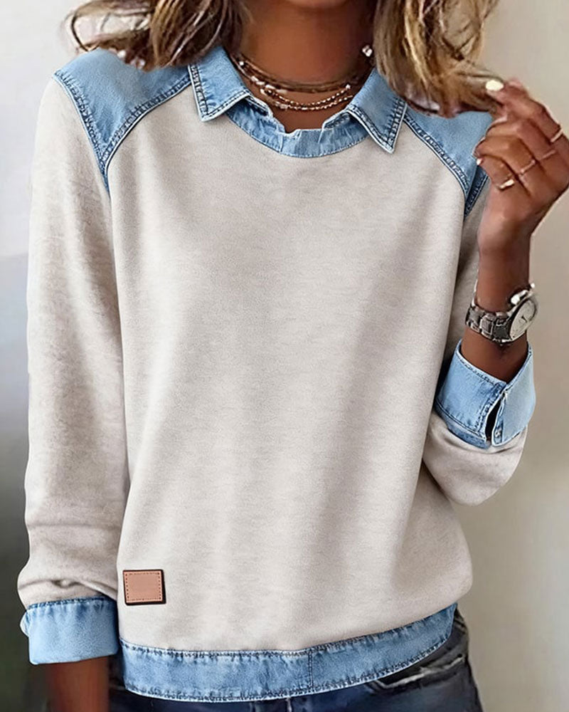 Blouse moderne brodée Lina beige de Danoir Paris, style élégant avec détails de broderie visible.