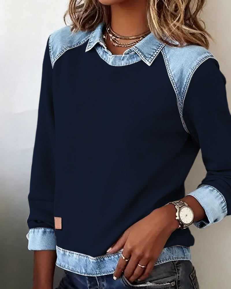 Blouse moderne brodée Lina de Danoir Paris en beige, avec détails élégants et design contemporain visible sur l'image.