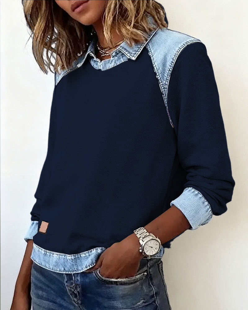 Blouse moderne brodée Lina de Danoir Paris, beige, en tissu léger, avec détails brodés élégants, vue de face.