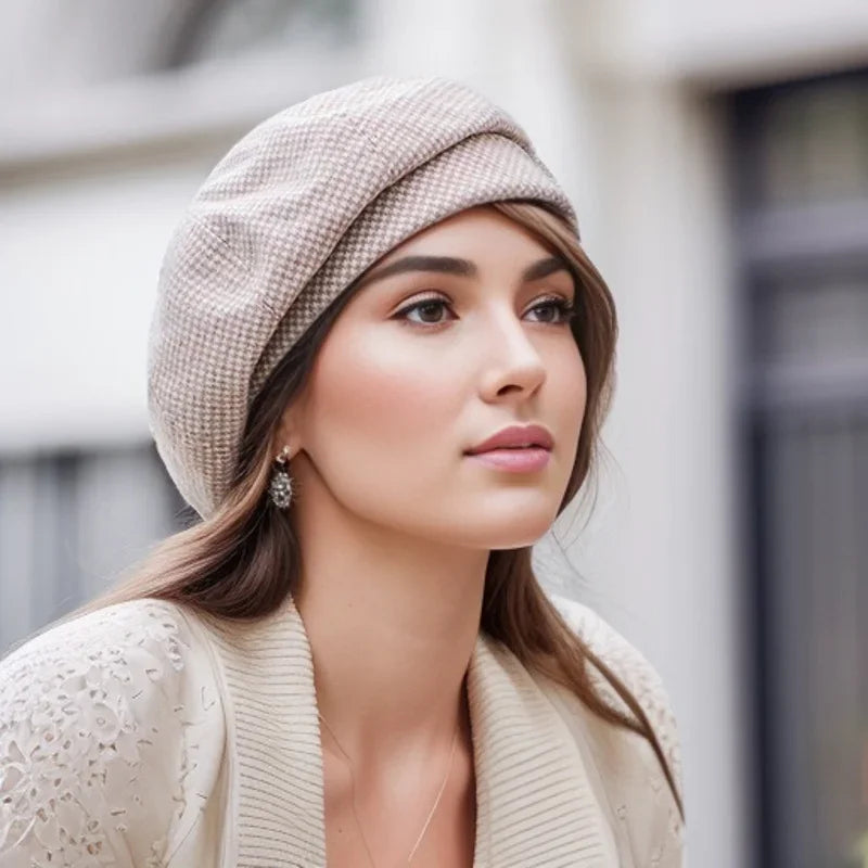 Beret marron Danoir Paris Laluna chic et élégant, accessoire de mode tendance pour un style sophistiqué.
