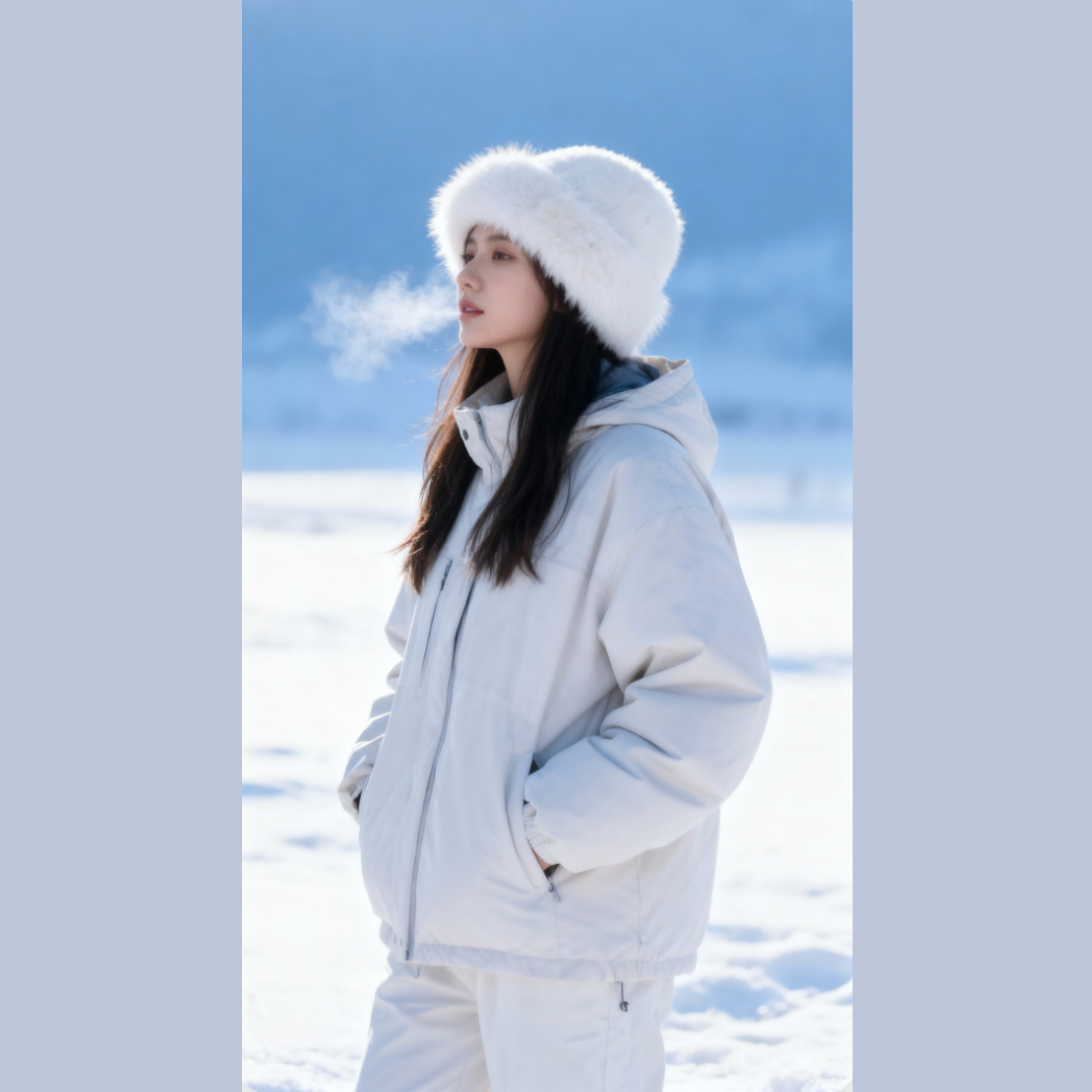Bonnet douillet blanc Velora de Danoir Paris, style chic et confortable, idéal pour l'hiver.