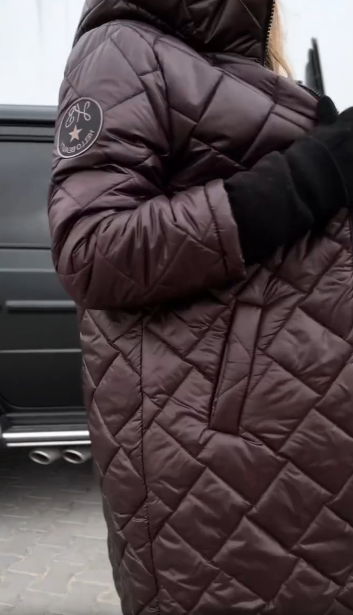 Veste élégante et chaude Danoir Paris Bogna en rose poudré, style sophistiqué et confort pour l'hiver.