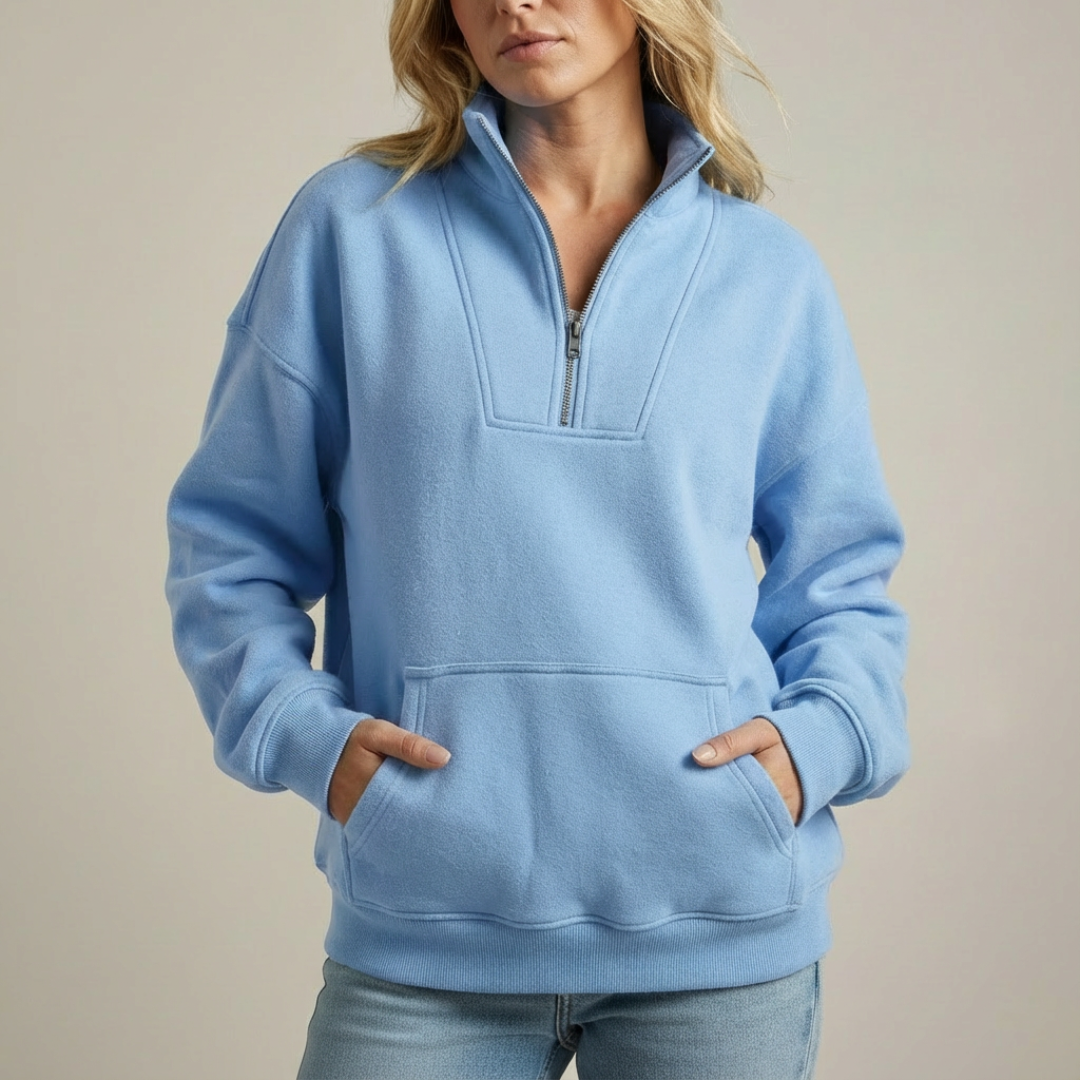 Pull douillet Talbot de Danoir Paris en coloris sarcelle, design chic et confortable pour un style élégant.