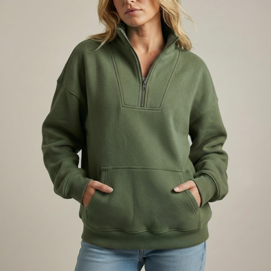 Pull douillet Talbot de Danoir Paris en coloris sarcelle, style chic et confortable pour un look élégant et cosy.