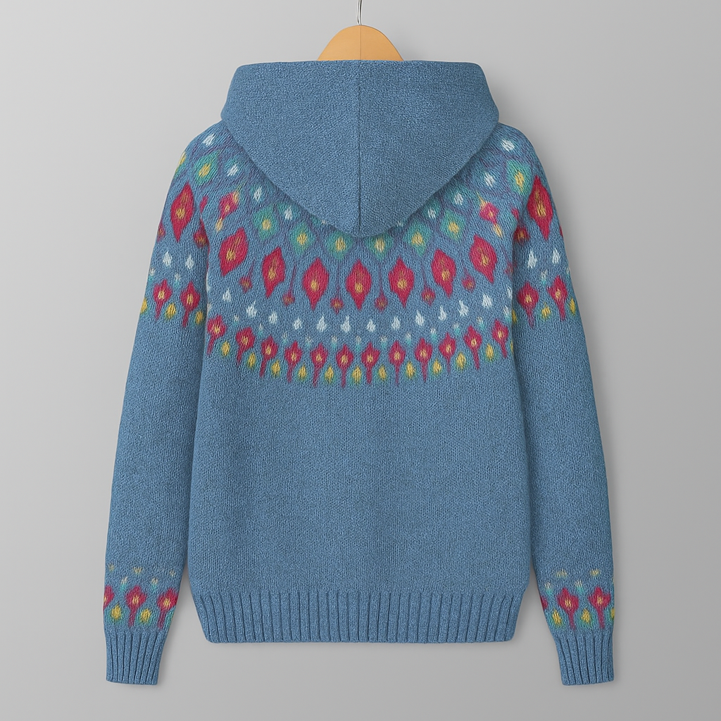 Sweat à capuche coloré et douillet Rosy de Danoir Paris, en gris, avec design moderne et confort visible.
