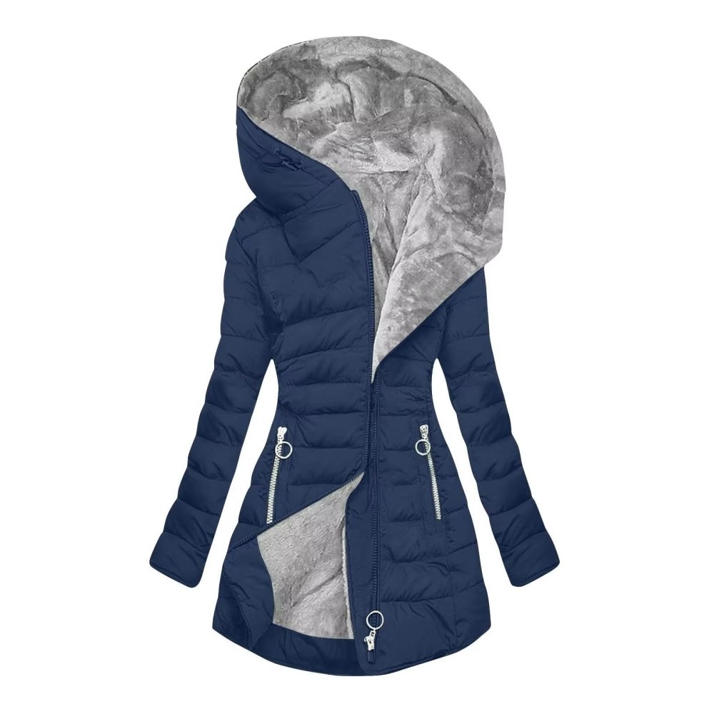 Manteau d'hiver élégant Danoir Paris Elena, couleur vert clair, avec coupe sophistiquée, parfait pour la saison froide.