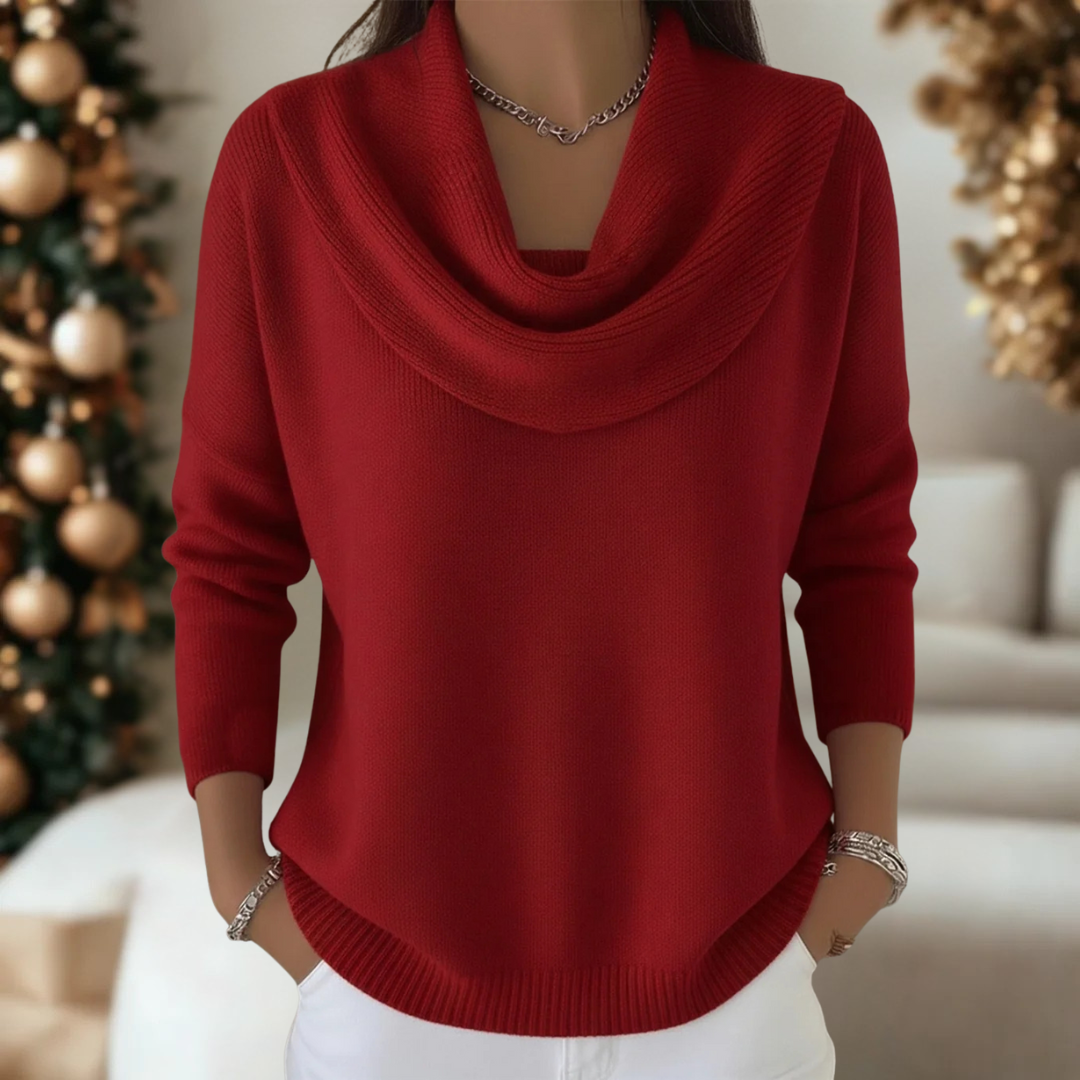 Pull en velours blanc Fiorella de Danoir Paris, élégant et confortable, vue de face sur un mannequin.